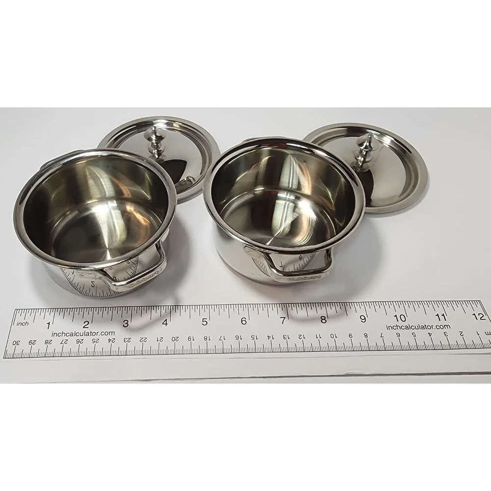 Cuisinart Stainless Steel Mini Dutch Ovens 2pack OB Model 7MS2-32(.32 Qt)